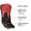 image:imageLincoln Electric Traditional MIGStick Welding Gloves  14 Lined Leather  Kevlar Stitching  K2979ALL Black Red