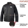 image:imageLincoln Electric unisex adult Traditional Split Leather Sleeved Welding Jacket Black Large USXXLarge