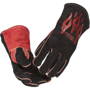 image:imageLincoln Electric Traditional MIGStick Welding Gloves  14 Lined Leather  Kevlar Stitching  K2979ALL Black Red