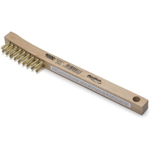 image:imageLincoln Electric K31831 Brass Wire Brush 2 x 9 Bristle Rows 875 Length Curved Handle K31801