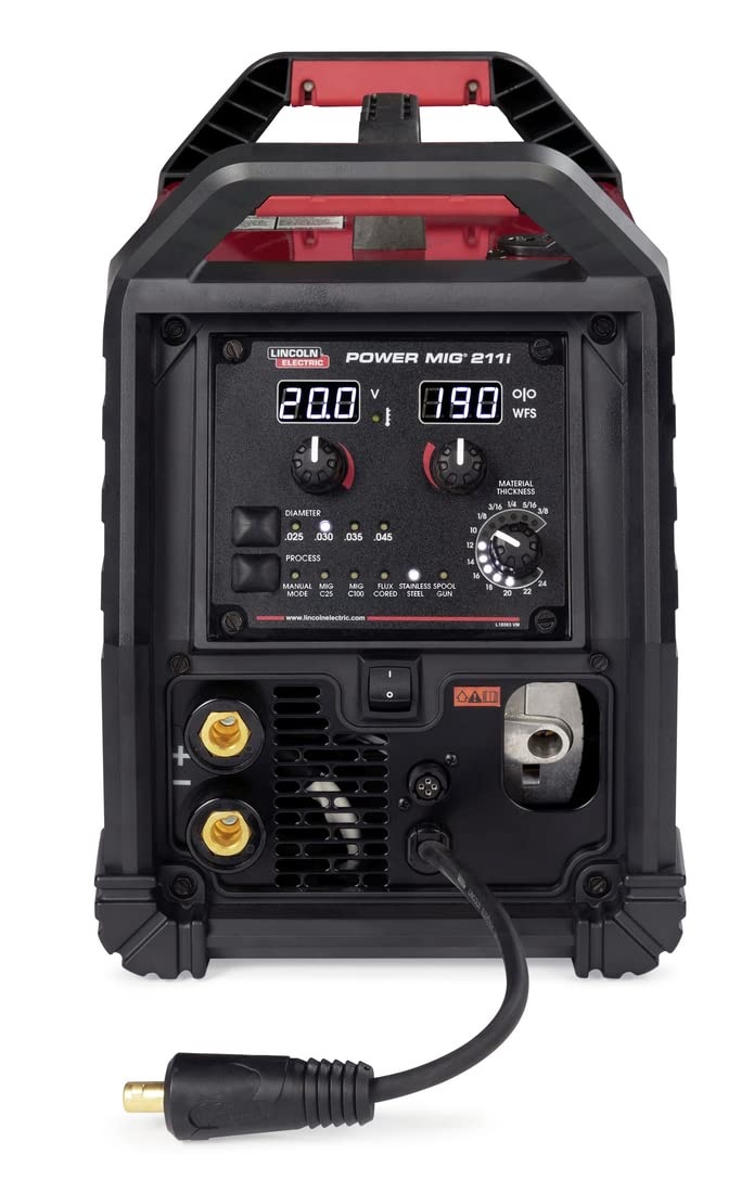 image:imageLincoln Electric Power MIG 211i MIG Welder  DualVoltage 120230 V 20211 A Output FluxCored Ready Portable 41 lb Machine Model K60801Electric Power