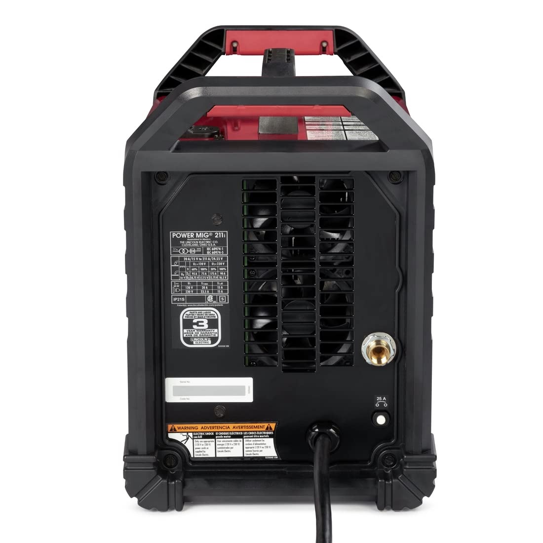 image:imageLincoln Electric Power MIG 211i MIG Welder  DualVoltage 120230 V 20211 A Output FluxCored Ready Portable 41 lb Machine Model K60801Electric Power