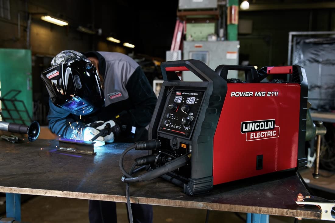 image:imageLincoln Electric Power MIG 211i MIG Welder  DualVoltage 120230 V 20211 A Output FluxCored Ready Portable 41 lb Machine Model K60801Electric Power