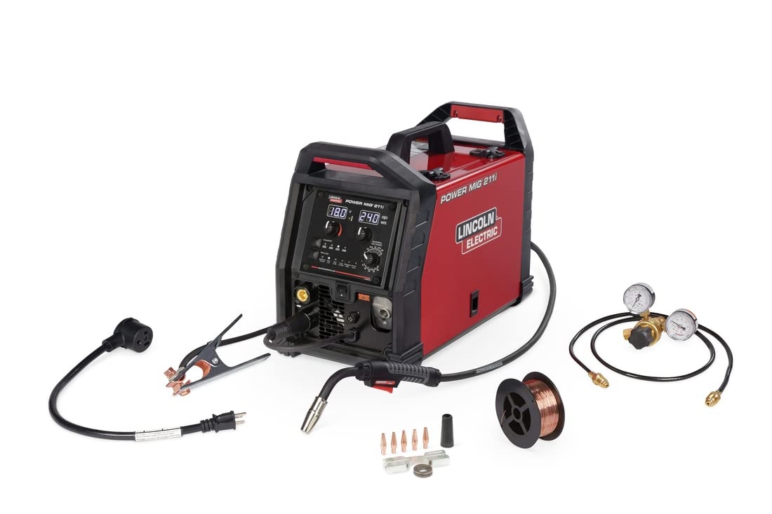 image:imageLincoln Electric Power MIG 211i MIG Welder  DualVoltage 120230 V 20211 A Output FluxCored Ready Portable 41 lb Machine Model K60801Electric Power