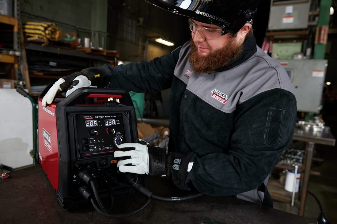 image:imageLincoln Electric Power MIG 211i MIG Welder  DualVoltage 120230 V 20211 A Output FluxCored Ready Portable 41 lb Machine Model K60801Electric Power