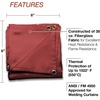 image:imageLincoln Electric K32531 Heavy Duty Welding Blanket 6 x 6 1022F Temperature Rating 38 oz Fiberglass Fabric Pink