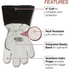 image:imageLincoln Electric DynaMIG Traditional MIG Welding Gloves  Top Grain Leather  Medium  K3805M WhiteLarge Pack of 2