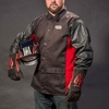 image:imageLincoln Electric Grain Leather Sleeved Welding Jacket  Premium Flame Resistant Cotton Body  Black amp Red  Large  K2987LLarge