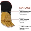 image:imageLincoln Electric Heat Resistant Welding Gloves Aluminized Reflective Hand  Large  K2982LBlack YellowLarge Pack of 1