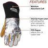 image:imageLincoln Electric Heat Resistant Welding Gloves Aluminized Reflective Hand  Large  K2982LBlack YellowLarge Pack of 1