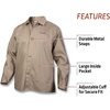 image:imageLincoln Electric Premium Flame Resistant FR Cotton Welding Jacket  Comfortable  Khaki  Tan  Large  K3317LMedium