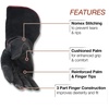 image:imageLincoln Electric Premium Leather MIG Stick Welding Gloves  Heat Resistance amp Dexterity Large  K2980L Black RedXLarge Pack of 1