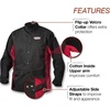 image:imageLincoln Electric Split Leather Sleeved Welding Jacket  Premium Flame Resistant Cotton Body  Black amp Red  Large  K2986LLarge