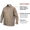 image:imageLincoln Electric Welding Shirt  Premium Flame Resistant FR Cotton  Custom Fit  Khaki  Tan  Large  K3382LMedium