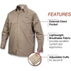 image:imageLincoln Electric Welding Shirt  Premium Flame Resistant FR Cotton  Custom Fit  Khaki  Tan  Large  K3382LXLarge