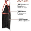 image:imageLincoln Electric unisexadult Leather Welding ApronBlackRed