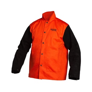 image:imageLincoln Electric Bright FR Welding Jacket with Leather Sleeves  MediumMedium