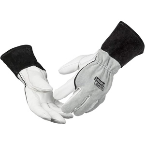 image:imageLincoln Electric DynaMIG Traditional MIG Welding Gloves  Top Grain Leather  Medium  K3805M WhiteMedium Pack of 2