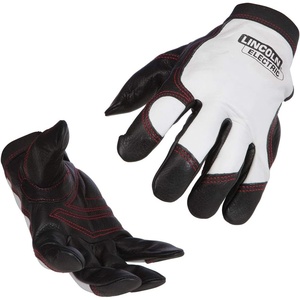 image:imageLincoln Electric Full Grain Leather Welding  Work Gloves  Padded Palm Large  K2977LWhiteBlackMedium