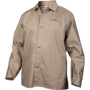 image:imageLincoln Electric Premium Flame Resistant FR Cotton Welding Jacket  Comfortable  Khaki  Tan  Large  K3317LMedium