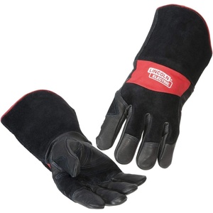 image:imageLincoln Electric Premium Leather MIG Stick Welding Gloves  Heat Resistance amp Dexterity Large  K2980L Black RedMedium Pack of 1