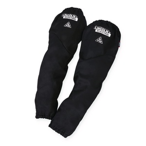 image:imageLincoln Electric Welding Sleeves  Split Leather amp Flame Resistant FR Cotton  Heat Resistance amp Durability  K3111ALL BlackKnit Liner