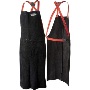 image:imageLincoln Electric unisexadult Leather Welding ApronBlackRed