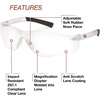 image:imageLincoln Electric Bifocal Safety Glasses  200 Diopter  Soft Rubber Overmolded Frame  Clear Lens 10 Diopter