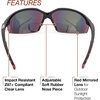 image:imageLincoln Electric Premium Outdoor Safety Glasses  Reflective Mirror Lens  Anti Scratch  Rubber Overmolded Frame  K29701