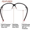 image:imageLincoln Electric Premium Safety Glasses  Clear Lens  Anti Fog Coating  Soft Rubber Overmolded Frame K29661