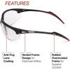 image:imageLincoln Electric Premium Safety Glasses  Clear Lens  Anti Fog Coating  Soft Rubber Overmolded Frame K29661