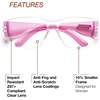 image:imageLincoln Electric Womens Safety Glasses  Clear Lens  Lightweight Pink Frame  Medium K3250MMedium