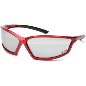 image:imageLincoln Electric Outdoor Safety Glasses  Reflective Mirror Lens  Anti Scratch  Red Frame K29721