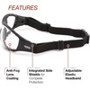 image:imageLincoln Electric Padded Safety Glasses  360 Degree Foam Liner  Adjustable Elastic Headband K31191